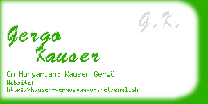 gergo kauser business card