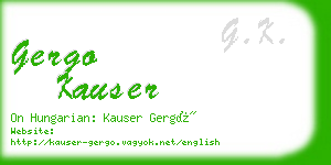 gergo kauser business card